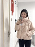 鴨鴨（YAYA）羽絨服女2025新款中式盤扣流蘇衣服時(shí)尚連帽保暖短款鴨絨外套XH 粉色 M /160 曬單實(shí)拍圖