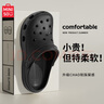 名創(chuàng  )優(yōu)品（MINISO）洞洞鞋男夏季外穿沙灘涼鞋防滑厚底踩屎感包頭涼拖鞋黑色42-43 曬單實(shí)拍圖