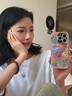 圣圖朗創(chuàng  )意點(diǎn)鉆油畫(huà)笑臉適用iPhone16promax蘋(píng)果15新款手機殼13全包個(gè)性12閃粉鏡頭女11支架14防摔保護套 粉底愛(ài)心笑臉【心想事成】閃粉鏡頭支架  iPhone 16 pro 曬單實(shí)拍圖