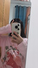 UR【HOT】2025夏季新款女裝少女感撞色印花長(cháng)袖T恤UYL450161 淺粉色 S 曬單實(shí)拍圖