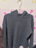 歐貝汐連帽毛衣女秋冬慵懶風(fēng)外套2025新款小個(gè)子內搭打底針織衫灰色上衣 灰色 均碼 【建議80-120斤】 曬單實(shí)拍圖