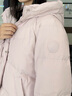 波司登（BOSIDENG）25新款羽絨服商場(chǎng)熱賣(mài)同款女短款連帽騏驥紅合身外套新年紅本命年 紫藤粉1863 XS 155/80A 體重約100斤以?xún)?曬單實(shí)拍圖