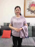 千秋詩（Qianqiushi）中老年女裝新款春夏裝開衫兩件套媽媽裝加大碼外套鏤空針織衫上衣 香芋紫BKD2270 3XL建議130-150斤 曬單實拍圖