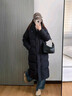 安踏（ANTA）面包羽絨丨中長(cháng)款連帽羽絨服女裝冬季新款防潑水加厚鴨絨保暖外套 【黑巧法棍-中長(cháng)款】基礎黑-3 XL (充絨量198) 曬單實(shí)拍圖