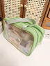 年多多卡通防水大容量防水便攜旅行化妝包雙層干濕分離收納洗漱包旅行包 清新綠-干濕分離雙層大號 曬單實(shí)拍圖