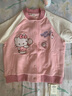 戴維貝拉（DAVE＆BELLA）【Hello Kitty聯(lián)名】?jì)和馓浊镅b女童長(cháng)袖針織棒球服寶寶衣服 粉色【現貨】 120 cm（建議身高110-120cm） 曬單實(shí)拍圖