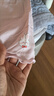 尼多熊女童內(nèi)褲安全褲防走光寶寶平角內(nèi)褲打底褲兒童四角短褲 粉+白 XL 曬單實(shí)拍圖