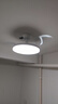 美的（Midea）風(fēng)扇燈餐廳吊扇燈led臥室燈隱形扇葉遙控三防燈具熟睡風(fēng)包安裝 曬單實(shí)拍圖