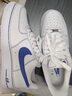 耐克NIKE男休閑板鞋空軍一號 AIR FORCE 1 運動(dòng)鞋HQ2037-100白/藍41 曬單實(shí)拍圖