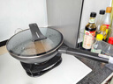 德國高端炒鍋家用不粘鍋耐磨王麥飯石平底煎炒菜鍋燃氣電磁爐通用 藍寶石不粘鍋 耐磨王 1-3人用 28cm 曬單實(shí)拍圖