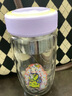 AILUKI日本玻璃水杯女生高顏值泡茶杯雙層隔熱辦公室花茶杯高顏值 【單杯丨紫蓋】抱貓女孩 335ml 曬單實(shí)拍圖
