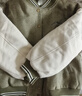 紫涵撞色棒球服棉衣女冬季學(xué)院風(fēng)夾克棉服落肩袖運動(dòng)休閑 霧綠色 L 曬單實(shí)拍圖