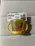 NUBY（努比）寶寶零食杯嬰兒零食碗幼兒防潑灑帶蓋便攜手柄兒童輔食盒 黃色恐龍 曬單實拍圖