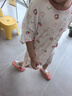 浪莎女童莫代爾睡衣夏季冰絲薄款兒童家居服新款女孩短袖短褲套裝 曬單實(shí)拍圖