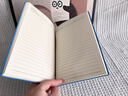 嘉然恒 商務(wù)膚感羊巴皮筆記本本子A5軟皮面記事本筆記本子文具高顏值工作日志會(huì )議記錄本可定制 天藍色 曬單實(shí)拍圖