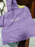 雅鹿2025新款洋氣兒童羽絨服男童女童寶寶中大童小童冬季加厚外套冬裝 淺紫色 130cm 曬單實(shí)拍圖