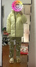 森馬（Semir）羽絨服女中長(cháng)款大毛領(lǐng)連帽顯瘦2024冬新款工裝風(fēng)防風(fēng)保暖外套 黃色調（白鴨絨）00333 M 曬單實(shí)拍圖