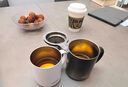 膳魔師（THERMOS）馬克杯不銹鋼茶杯大容量把手杯保溫咖啡杯七夕節(jié)教師節(jié)禮物TEMC 【不銹鋼茶漏】入夜棕 400ml 曬單實(shí)拍圖