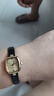 勞士頓手表女復(fù)古小金表輕奢小眾簡約高級(jí)感石英女表520禮物送女友 【鎏金拾光】系列-鎏光金黑皮帶 曬單實(shí)拍圖