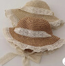 曇蓓漫兒童太陽(yáng)帽寶寶防曬帽子嬰兒草帽女童夏季運動(dòng)遮陽(yáng)寶寶太陽(yáng)漁夫帽 兒童防曬帽（米色） 2-5歲（50-52CM） 曬單實(shí)拍圖