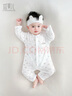 宜爽兒嬰兒連體衣夏季新生兒冰絲哈衣男女寶寶超薄空調爬服 白色80 曬單實(shí)拍圖