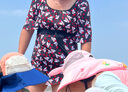 俞兆林媽媽泳衣女遮肚顯瘦保守分體中老年泡溫泉夏大碼游泳裝 曬單實(shí)拍圖