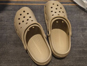 名創(chuàng  )優(yōu)品（MINISO）洞洞鞋男女夏季外穿沙灘涼鞋防滑厚底踩屎感包頭涼拖鞋骨白40-41 曬單實(shí)拍圖