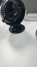 得力（deli）USB桌面風(fēng)扇迷你輕音小電扇家用臥室學(xué)生宿舍辦公室臺式桌面扇臺夾扇 黑 曬單實(shí)拍圖