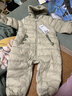 迷你巴拉【三防小蛋仔】巴拉連體羽絨服嬰兒外出哈衣男童女童爬服冬季新款 豆沙綠40004 90 曬單實(shí)拍圖