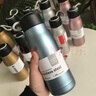 秋含 保溫杯 水杯男女不銹鋼運動(dòng)健身保溫杯帶提繩手提便攜式騎士杯 藍色-騎士杯【保溫杯550ML】 曬單實(shí)拍圖