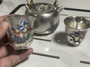 炙真銀樓鎏999純銀整套裝茶具送領(lǐng)導長(cháng)輩實(shí)用中式退休升職高端檔中式禮物 鎏銀--柿柿如意--提梁壺一壺兩杯 3頭 柿柿如意 曬單實(shí)拍圖