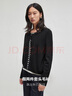 播商場(chǎng)同款秋新款黑色假兩件針織開(kāi)衫女BDR3SD1916 K40玄黑 S 曬單實(shí)拍圖