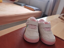 泰蘭尼斯秋冬新款學(xué)步鞋童鞋女童軟底機能鞋男童包頭寶寶鞋網(wǎng)面透氣面包鞋 白/粉 冬款-加絨（拍大一碼） 20 內長(cháng)13.5cm 腳長(cháng)12.5cm 曬單實(shí)拍圖