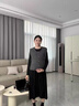愛(ài)莉安娜孕婦裝2025秋季套裝外出新款韓版時(shí)尚馬甲孕婦連衣裙兩件套 黑色連衣裙 L 曬單實(shí)拍圖