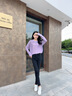 NAOTIEA納奧蒂爾小帆船翻領(lǐng)針織衫女2025春秋新款長(cháng)袖寬松毛衣外套旗艦店 天藍色 L （建議120-135斤） 曬單實(shí)拍圖