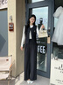香影【都市雅紳】通勤氣質(zhì)套裝女2025秋季新款襯衫馬甲褲子三件套 藏青 馬夾+褲子 S 曬單實(shí)拍圖