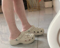 卡駱馳（CROCS）經(jīng)典云朵老爹鞋洞洞鞋時(shí)尚百搭女鞋拖鞋一腳蹬|206750 骨白色-2Y2(含智必星) 39 (250mm) 曬單實(shí)拍圖
