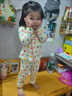 葉余兒童春秋款全棉A類(lèi)家居服睡衣套裝女寶寶長(cháng)袖純棉開(kāi)衫韓版兩件套 彩點(diǎn)笑臉 140 【建議130身高】純棉A類(lèi) 曬單實(shí)拍圖