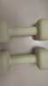 樂(lè )系（lexi）實(shí)心鑄鐵啞鈴彩色浸塑磨砂小啞鈴男女家用健身肌肉塑形 綠色3kg*2 曬單實(shí)拍圖