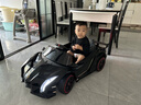 超大號(hào)蘭博基尼電動(dòng)童車兒童四輪4驅(qū)帶遙控跑車男女可坐人玩具車 黑【25000MA鋰電瓶】剪刀門+手機(jī)遙控+軟輪 四驅(qū)電力驅(qū)動(dòng) 曬單實(shí)拍圖
