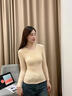 浪莎保暖衣女肌底衣秋衣內搭無(wú)痕隱形薄款美體緊身打底衫女士美膚衣女 曬單實(shí)拍圖