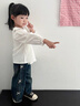 班喜迪女童襯衫春秋款2025新款洋氣寶寶長(cháng)袖上衣兒童娃娃衫秋裝純棉襯衣 白色 100 曬單實(shí)拍圖