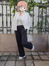 SPAO韓國同款直筒褲女士春秋新款小熊刺繡潮流寬松休閑褲SPWK25SK08LD 黑#SP象牙熊-貼布繡 L 曬單實(shí)拍圖