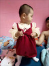 G.DUCKKIDS小黃鴨女童套裝春秋款連衣裙周歲女寶寶公主裙禮服兒童秋冬兩件套 紅色春秋套裝（花朵款?yuàn)A子） 90 尺碼1~2歲【 80-90cm】 曬單實(shí)拍圖