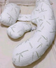 嫚熙（EMXEE）孕婦枕護腰側睡托腹枕睡覺(jué)臥枕孕期專(zhuān)用神器便攜式枕頭H型 竹棉孕婦枕-竹林白 曬單實(shí)拍圖