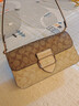 蔻馳（COACH）【品牌直供】coach女包MORGAN系列腋下酒神包生日禮物送女友 CH506IMOT4卡其老花 曬單實(shí)拍圖