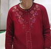 金兔中老年人100純羊毛衫女媽媽秋冬開衫紅本命年老太太奶奶毛衣外套 棗紅色 【高貴優(yōu)雅】 L 【建議95-105斤以內(nèi)】 曬單實拍圖