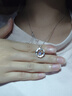 AIF莫比烏斯環(huán)足銀999純銀項鏈女生日七夕情人節禮物送女朋友老婆 手鏈+項鏈【兩件套】/可刻字 曬單實(shí)拍圖
