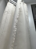 靠藝折疊浴簾免打孔晾衣桿浴室隱形隔斷簾干濕分離l形弧形u型衛生間 3折【白色桿+米白1.8米高浴簾】 浴簾桿可折疊【每折長(cháng)度34cm】 曬單實(shí)拍圖