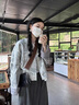 妍莉芬（yanlifen）新中式富家千金穿搭衣服休閑套裝女裝2025年秋季新款國風(fēng)外套褲子 灰色外套+褲子套裝 L 【建議100-120斤】 曬單實(shí)拍圖